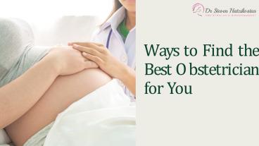 Ways to Find the best Obstetrician