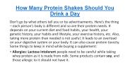 How Many Protein Shakes Should You Drink a Day