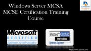 Windows Server MCSA MCSE Certification Training Course
