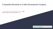 5 Important Elements of a Web Development Company