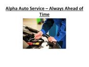 Alpha Auto Service – Always Ahead of Time