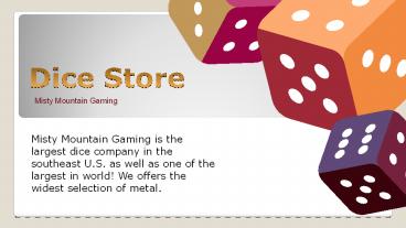 Dice Store