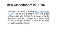 Best Orthodontics in Dubai