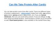 Can We Take Protein After Cardio (1)
