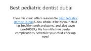 Best pediatric dentist dubai