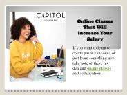 Online Classes That Will increase Your Salary