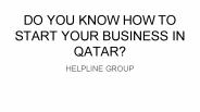 start business  in Qatar
