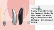 2021 Hearing Diagnostic Devices And Equipment Market Growth Analysis, Size, Share, Trends And Forecast To 2030