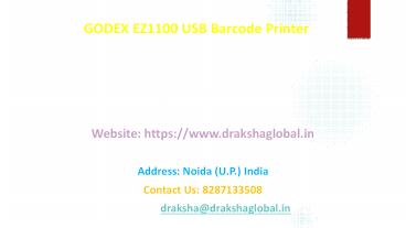 GODEX EZ1100 USB Barcode Printer from Draksha Global