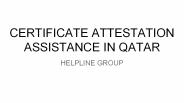 Certificate attestation assistance in qatar