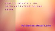 Step for uninstall opencart extension