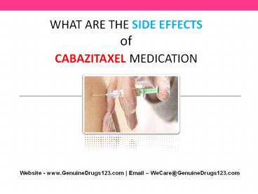 CABAZITAXEL Medication Guide & Information