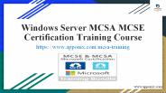 Windows Server MCSA MCSE