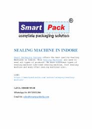 Sealing Machine in Indore