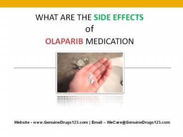 Does OLAPARIB Decreased White Blood Cell Count?