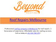 Roof Repair In Melboune
