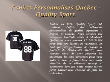 T-shirts Personnalises Quebec - Quality Sport (1)