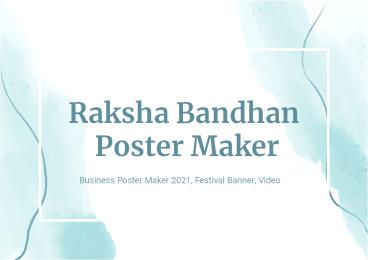 Raksha Bandhan Poster Maker - Rakshabandhan Poster Making 2021