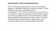Quickbooks error 1328
