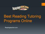 Reading Tutoring Programs Online - Readingteacher.com