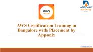 AWS Certification Training in Bangalore by Apponix
