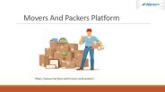 Movers And Packers Platform