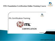 ITIL Foundation Certification Online Training Course
