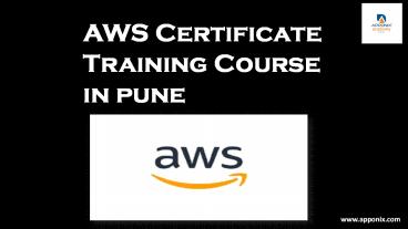 aws  certification training pune