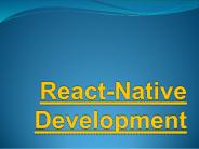 scope of react native development