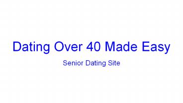 dating sites over 40