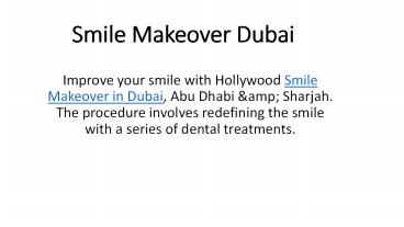 Smile Makeover Dubai