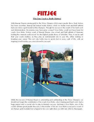 Who Your Coach is, Really Matters!