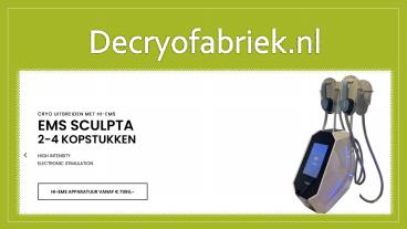 Cryolipolyse toestel huren of leasen (2)