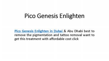 Pico Genesis Enlighten