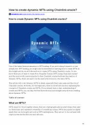 How to build NFT using Chainlink Oracle (1)