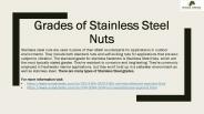 Grades of Stainless Steel Nuts