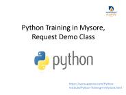 Python Training in Mysore, Request Demo Class