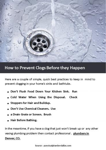 How to Prevent Clogs Before they Happen