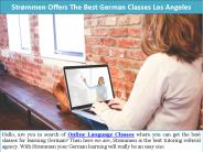 Strømmen Offers The Best German Classes Los Angeles