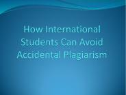 Prevent Plagiarism by International Students
