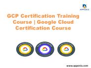 GCP Certification Training Course | Google Cloud Certification Course