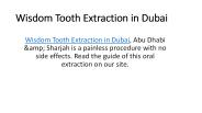 Wisdom Tooth Extraction in Dubai