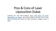 Pros & Cons of Laser Liposuction Dubai