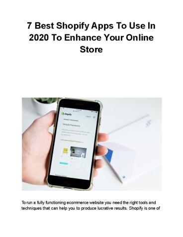 7 Best Shopify Apps To Use In 2020 To Enhance Your Online Store (1)
