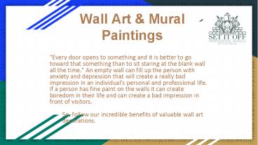 Benefits of Wall Artwork in your Home or Workspace -  Set It Off