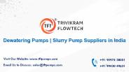 Dewatering Pump Suppliers India