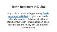 Teeth Retainers in Dubai
