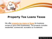 Property Tax Loans Texas