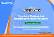 Furniture Making Lab Equipments Manufacturers
