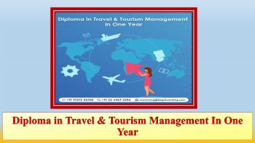 Diploma in Travel & Tourism Management In One Year